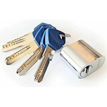 Skandināvu cilindrs APECS OM-701 hroms, 5 atslēgas 