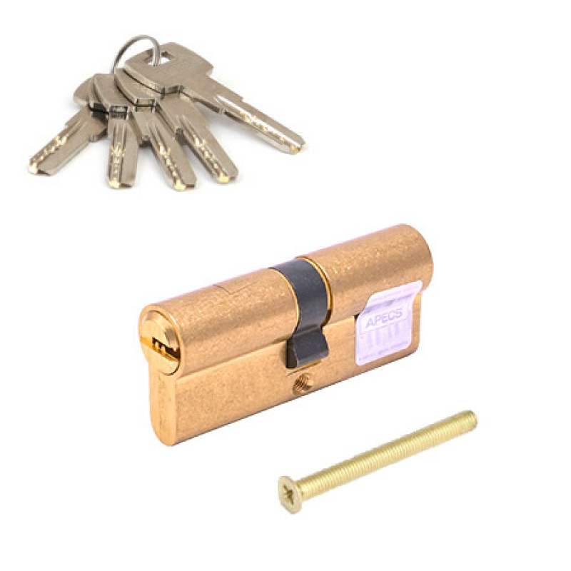 Cilindrs APECS EM-60(30x30)-G Blister 5 atslēgas 