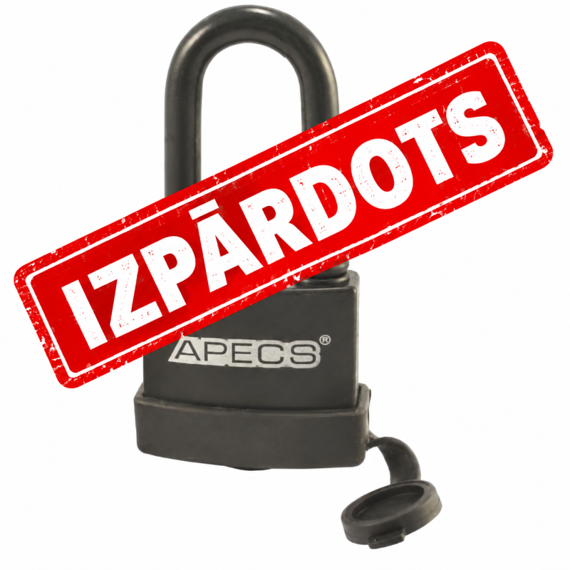 Piekaramā terauda slēdzene APECS PDR-50-70L 3 atslēgas BLISTER