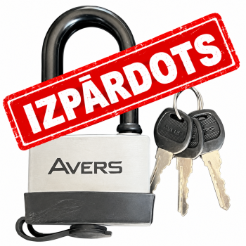 Piekaramā terauda slēdzene AVERS PDR-50-75L (germ.) 5 atslēga