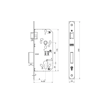 Slēdzene MCM 50/85 1601B-2-50 CR