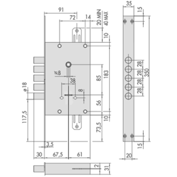 Slēdzene CISA 57675 – kodejama Cambio