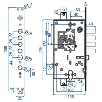 Slēdzene SECUREMME 2533 PD (laba) – 5 atslēgas un 1 master atslēga