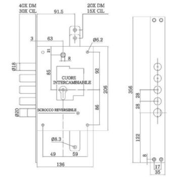 Slēdzene SECUREMME 2500 FD (laba) – 5 atslēgas un 1 master atslēga