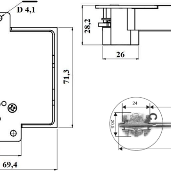 Slēdzene serdene SECUREMME maināma 25SX S Evolution (kreisa)
