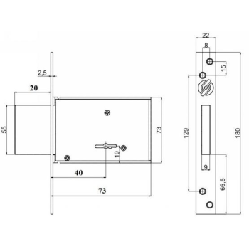 Slēdzene SECUREMME 2000A (2 griešanās) – 40mm