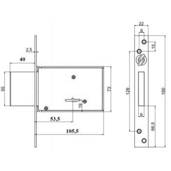 Slēdzene SECUREMME 2000A (4 griešanās) – 53,5mm