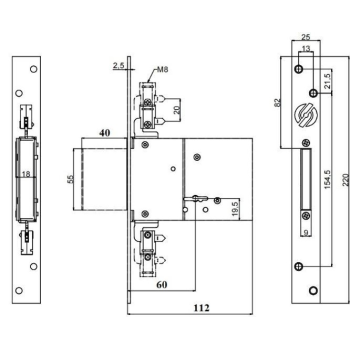 Slēdzene SECUREMME 200360 (4 griešanās) – 60mm