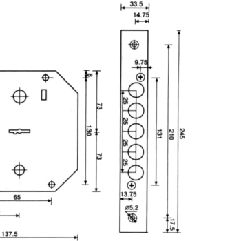 Slēdzene APECS T-20/S6-NI – ar Apecs DP S CR dekora uzlikām (analogs Elbor 1.06.02)
