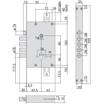 Slēdzene CISA 56835 Comfort lock