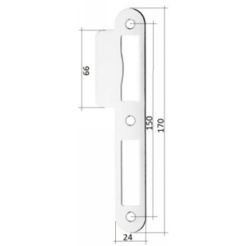 Slēdzene 8200 plāksne-INOX nerūsējošais tērauds 72/55