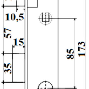 Slēdzene APECS 7300-30-NI PZ x 85/30/8