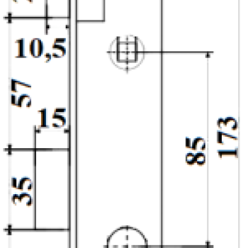 Slēdzene APECS 7300-35-NI PZ x 85/35/8
