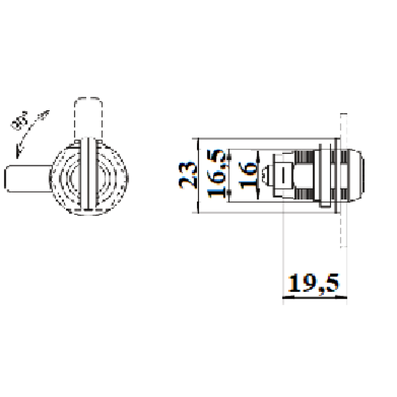 Pastkastītes slēdzenes LOB ASSA ABLOY ZKP-61A1 