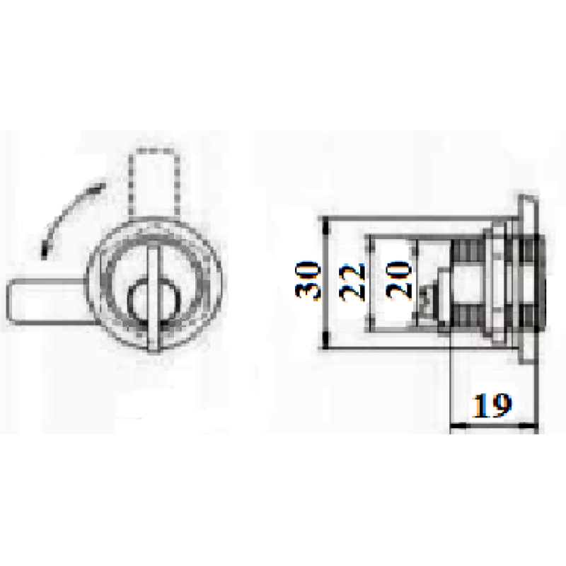 Pastkastītes slēdzenes LOB ASSA ABLOY ZKP-22