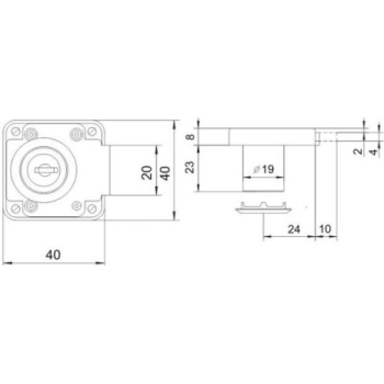 Pastkastītes slēdzenes LOB ASSA ABLOY VS400 CR