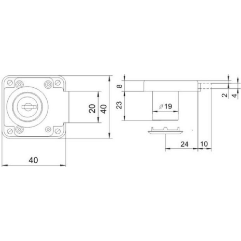 Pastkastītes slēdzenes LOB ASSA ABLOY VS400 CR
