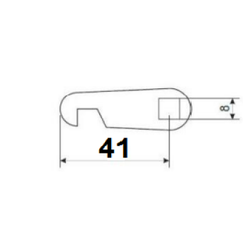 CAM-01/16 (A)-NI Pasta slēdzene, atslēgas 2gb