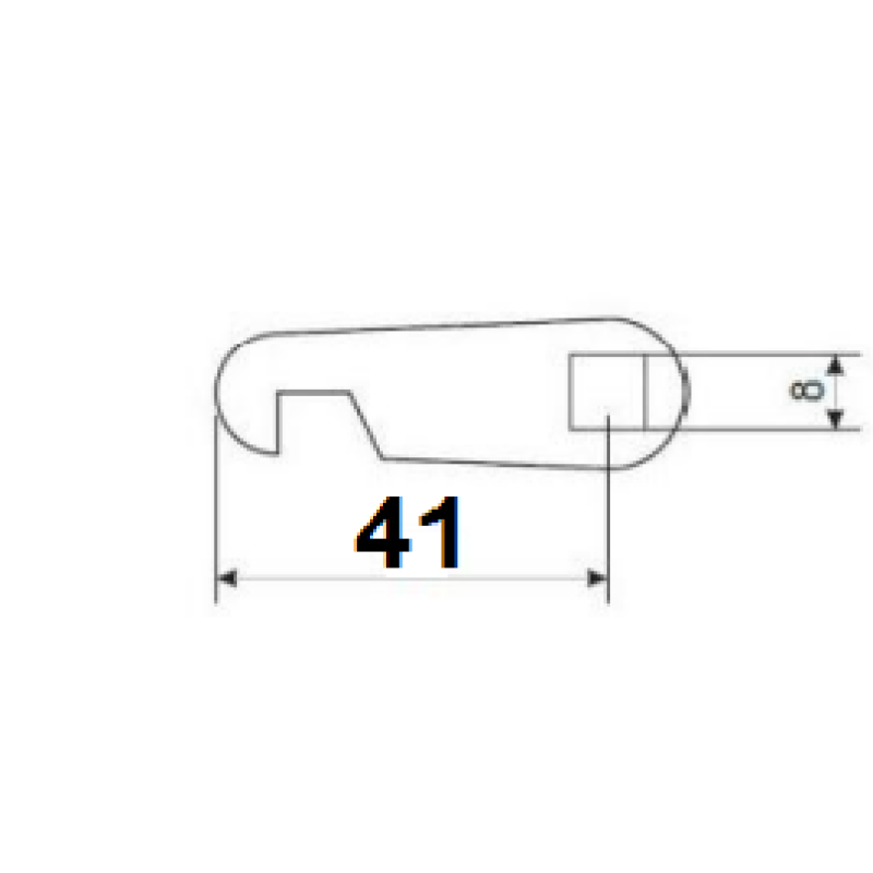 CAM-01/16 (A)-NI Pasta slēdzene, atslēgas 2gb