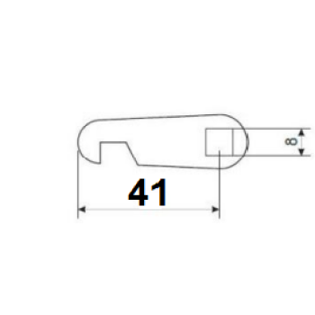 CAM-01/20 (A)-NI Pasta slēdzene, atslēgas 2gb 