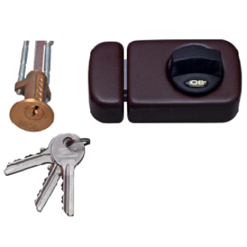 Uzliekamā slēdzene LOB ASSA ABLOY TB51 brūns, 3 atslēgas BLISTER