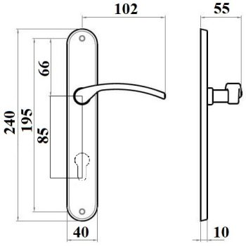 Rokturis uz plāksnes AL7011 PZ/85 GM matēs zelts