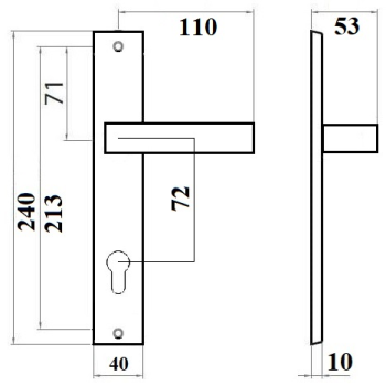 Rokturis uz plāksnes A1348 PZ/72 CRM matēs, hroms