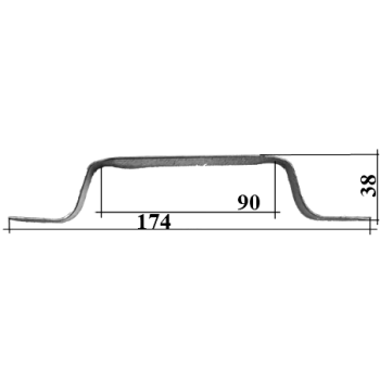 Ārdurvju rokturis cinkota 1550