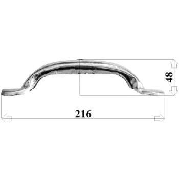 Niķeļa tērauda rokturis 1405 200mm