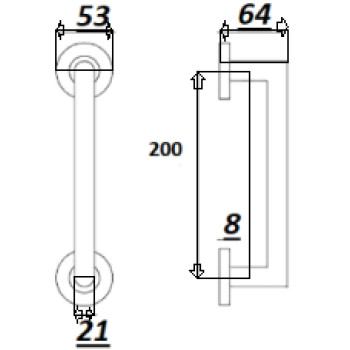 Rokturis MASSIVE 22x200 INOX nerūsējošais tērauds