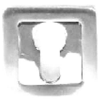 Uzlika PZ E7 SC kvadrāta matēts, hroms E7