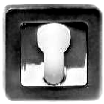 Uzlika PZ E7 FB/PC kvadrāta melns/hroms E7