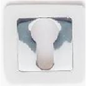 Uzlika PZ E7 WH/CR kvadrāta balts/hroms E7