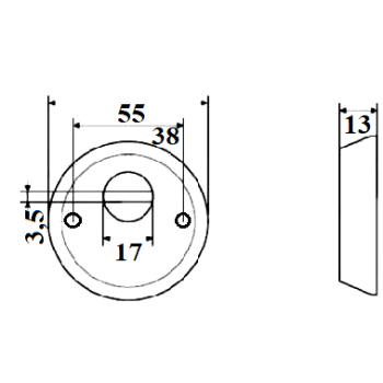 Bruņa APECS Protector Basic CR, hroms pulēts 