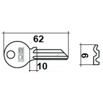 Sagataves atslēga LOB ASSA ABLOY AD100 (150) 