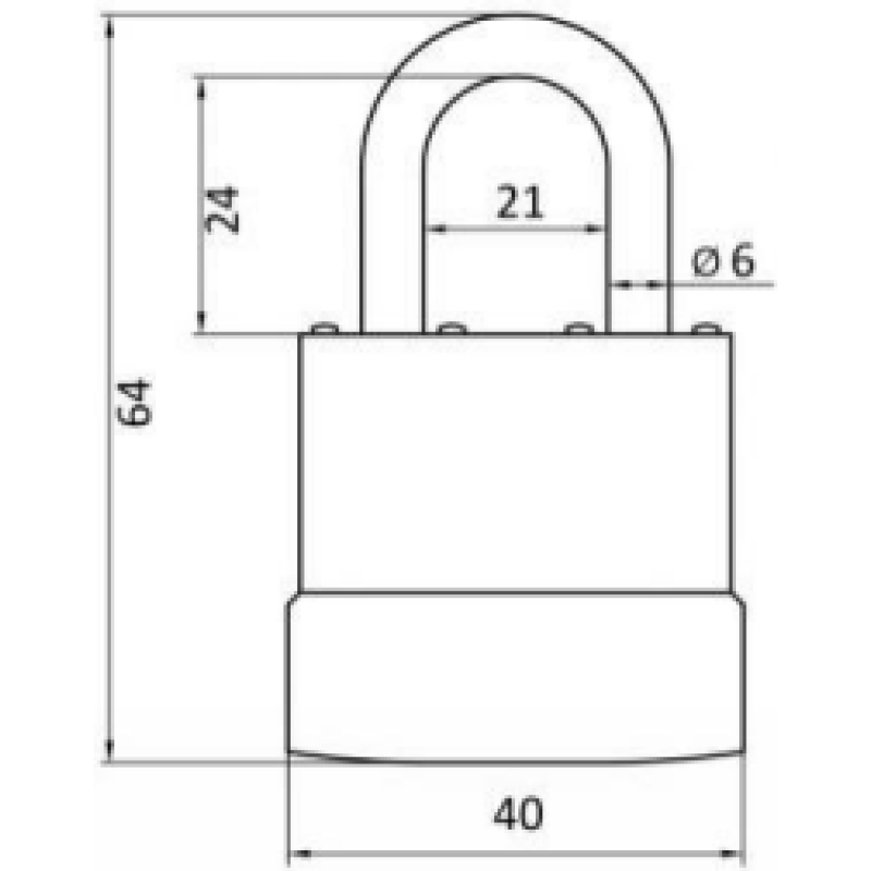 Piekaramā terauda slēdzene APECS PDS-65-40 3 atslēgas BLISTER
