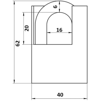 Piekaramā terauda slēdzene APECS PD-44-40 3 atslēgas BLISTER