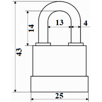 Piekaramā atslēga APECS PD-01-25 3 atslēgas BLISTER