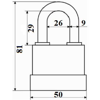 Piekaramā atslēga APECS PD-01-50 3 atslēgas BLISTER
