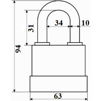 Piekaramā atslēga APECS PD-01-63 3 atslēgas BLISTER