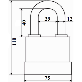 Piekaramā atslēga APECS PD-01-75 3 atslēgas BLISTER