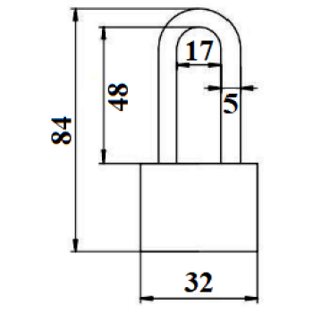 Piekaramā atslēga APECS PD-01 32L 3 atslēgas BLISTER