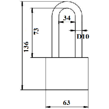 Piekaramā atslēga APECS PD-01 50L 3 atslēgas BLISTER