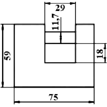 Piekaramā atslēga APECS PD-10-75 3 atslēgas BLISTER