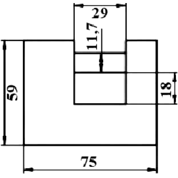 Piekaramā atslēga APECS PDB-10-75 3 atslēgas BLISTER