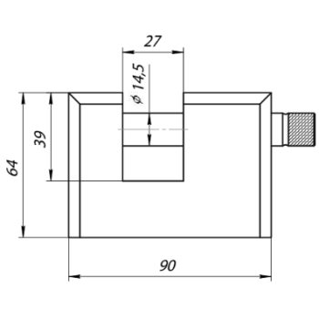 Piekaramā atslēga APECS PD-16-90 3 atslēgas BLISTER