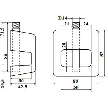 Piekaramā terauda slēdzene APECS PD-15-90 3 atslēgas BLISTER
