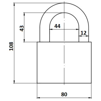 Piekaramā slēdzene AVERS PD-22-80 3 atslēgas BLISTER