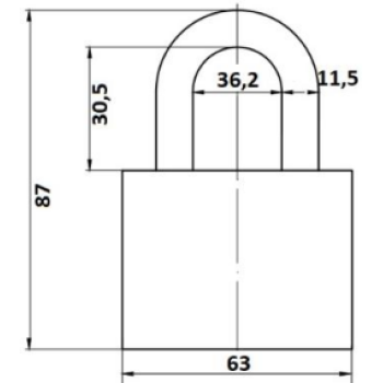 Piekaramā slēdzene AVERS PD-20-70 3 atslēgas BLISTER