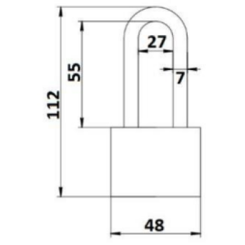Piekaramā atslēga AVERS PD-01 50L 3 atslēgas 